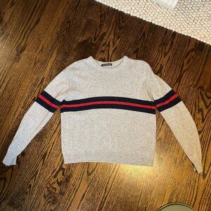 BRANDY MELVILLE striped grey sweater (small) *lightly used